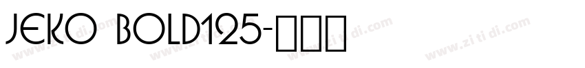 Jeko Bold125字体转换